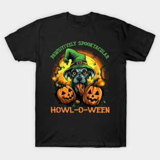 Pawsitively Spooktacular Howl-o-ween Dog Costume T-Shirt